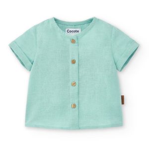 Camisa de bebé turquesa Cocote & Charanga