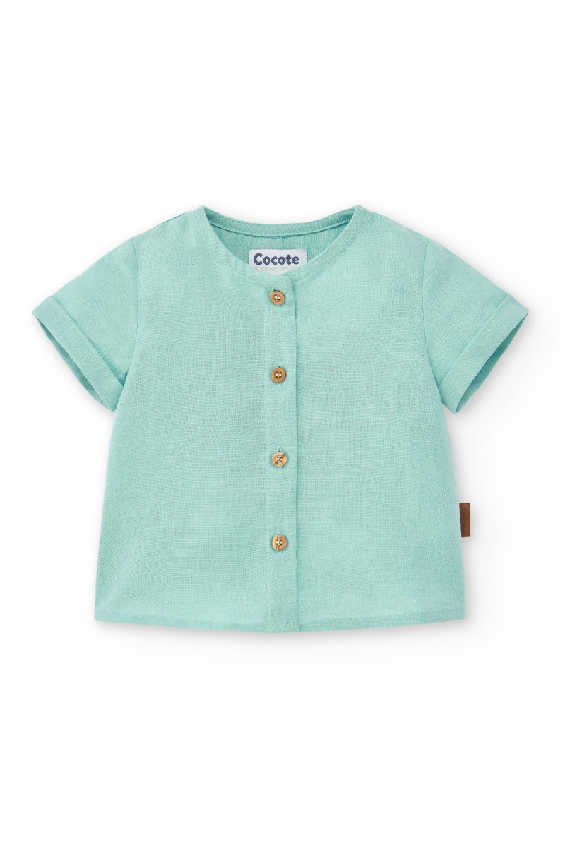 Camisa de bebé turquesa Cocote & Charanga - Imagen 2