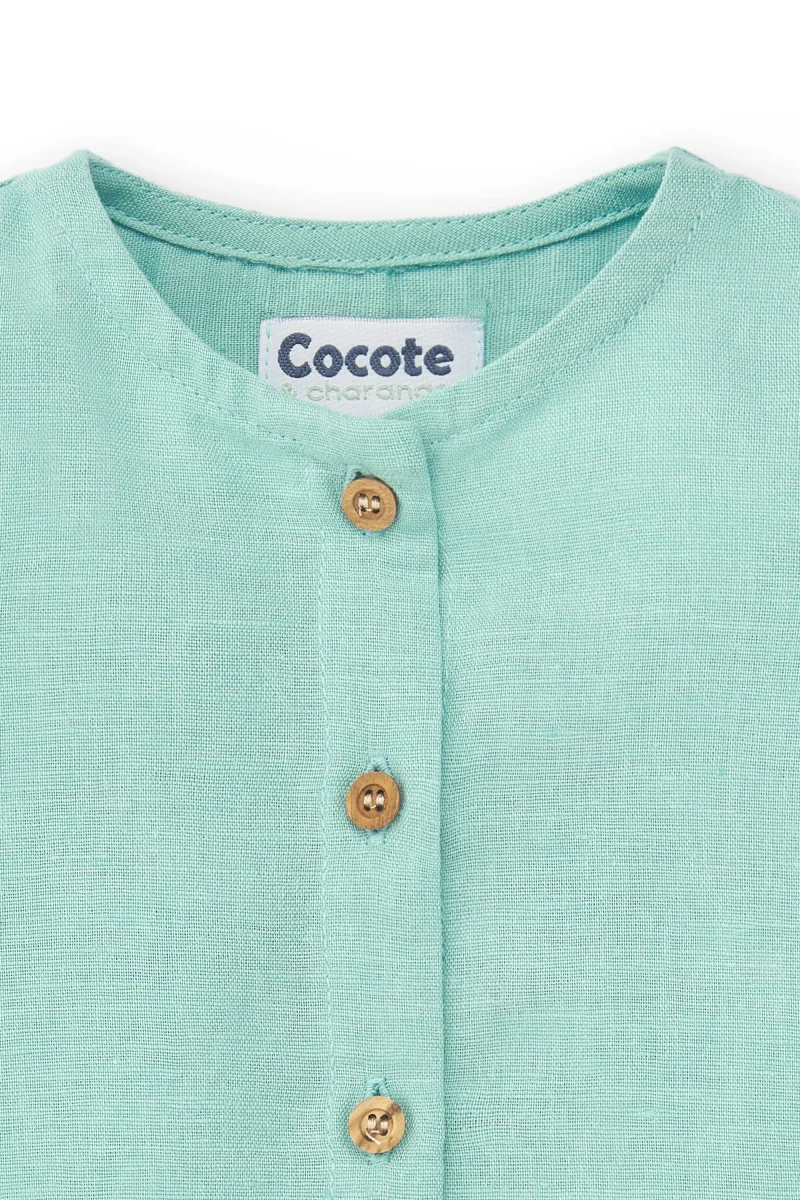 Camisa de bebé turquesa Cocote & Charanga - Imagen 3