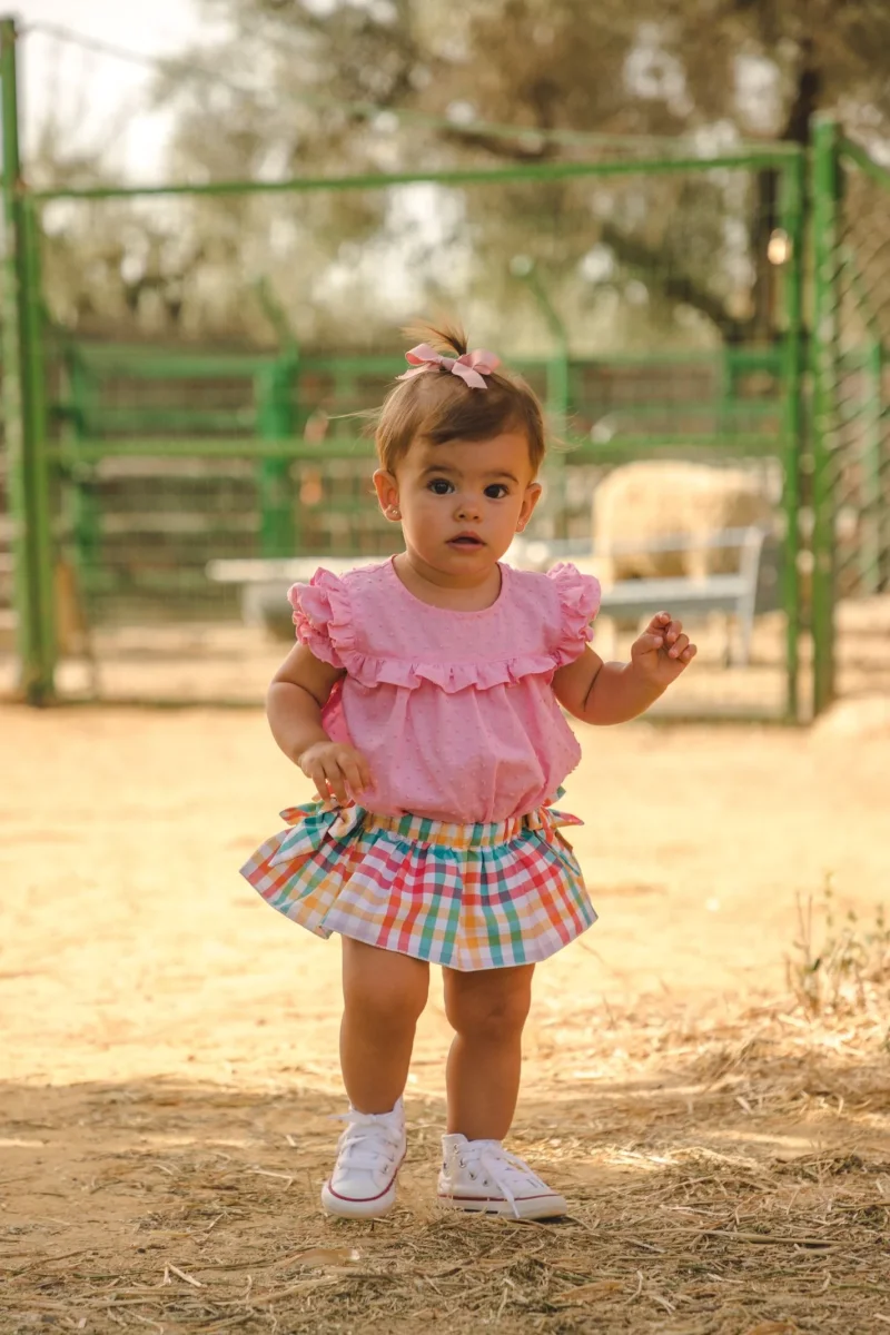 Blusa de bebé rosa Cocote & Charanga