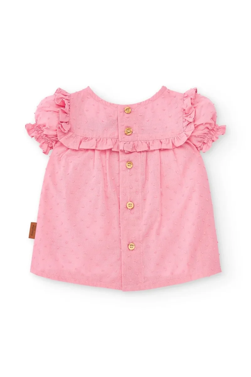Blusa de bebé rosa Cocote & Charanga - Imagen 4