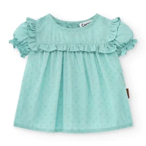 Blusa de bebé turquesa Cocote & Charanga