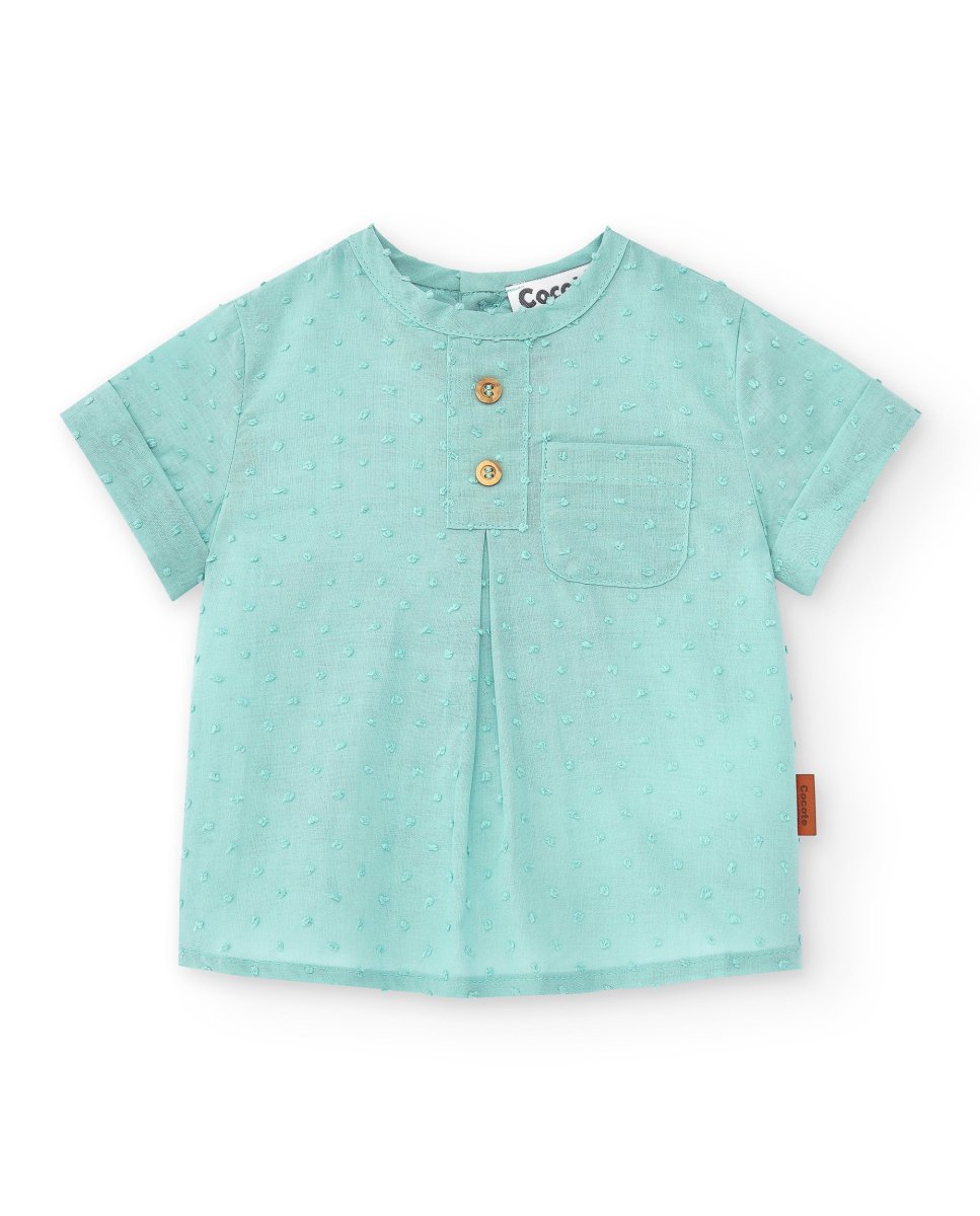 Camisa de bebé turquesa Cocote & Charanga - Imagen 2