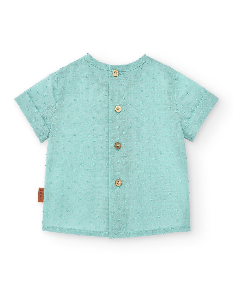 Camisa de bebé turquesa Cocote & Charanga - Imagen 4