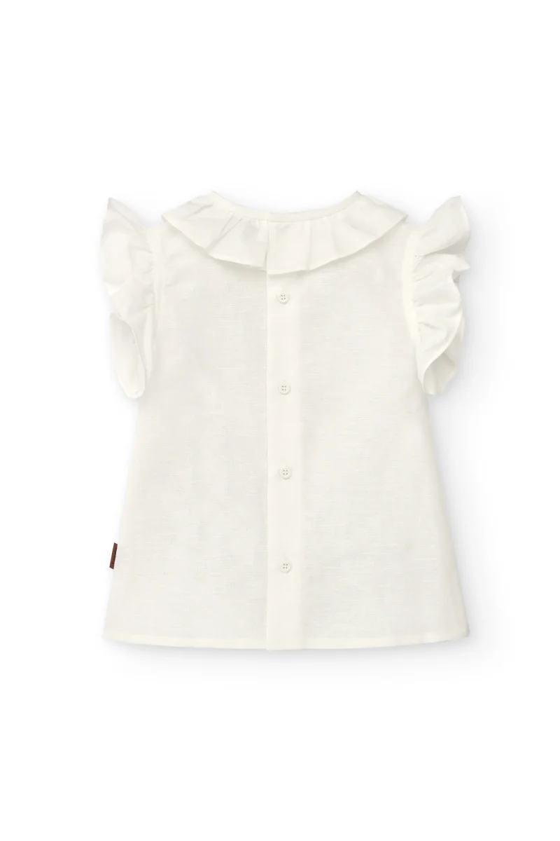 Blusa de niña en color crudo Cocote & Charanga - Imagen 4