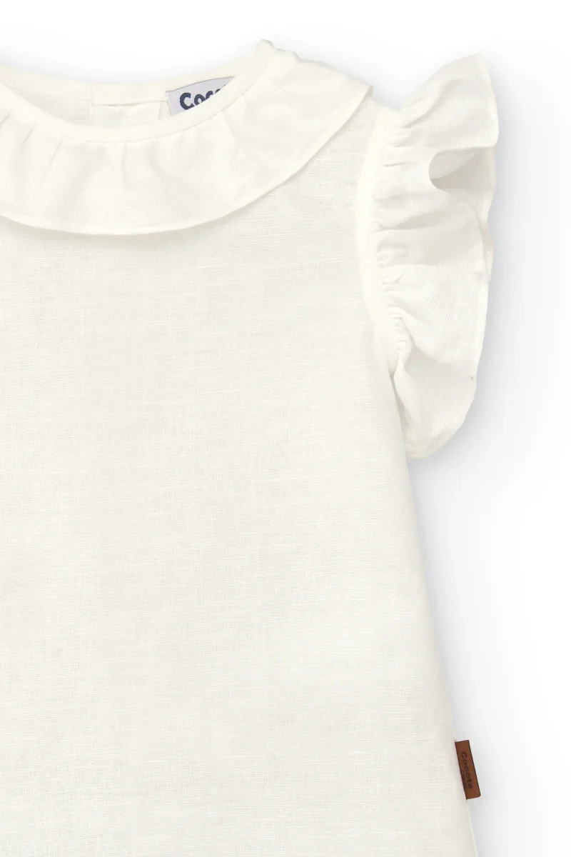Blusa de niña en color crudo Cocote & Charanga - Imagen 3