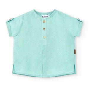 Camisa de niño turquesa Cocote & Charanga