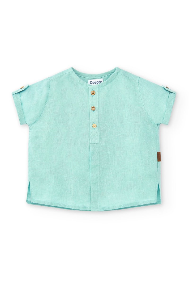 Camisa de niño turquesa Cocote & Charanga - Imagen 2