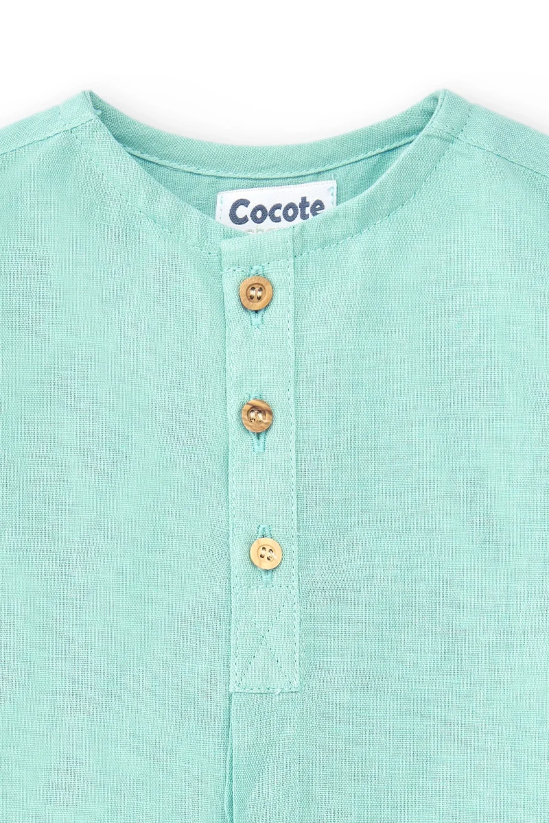 Camisa de niño turquesa Cocote & Charanga - Imagen 3