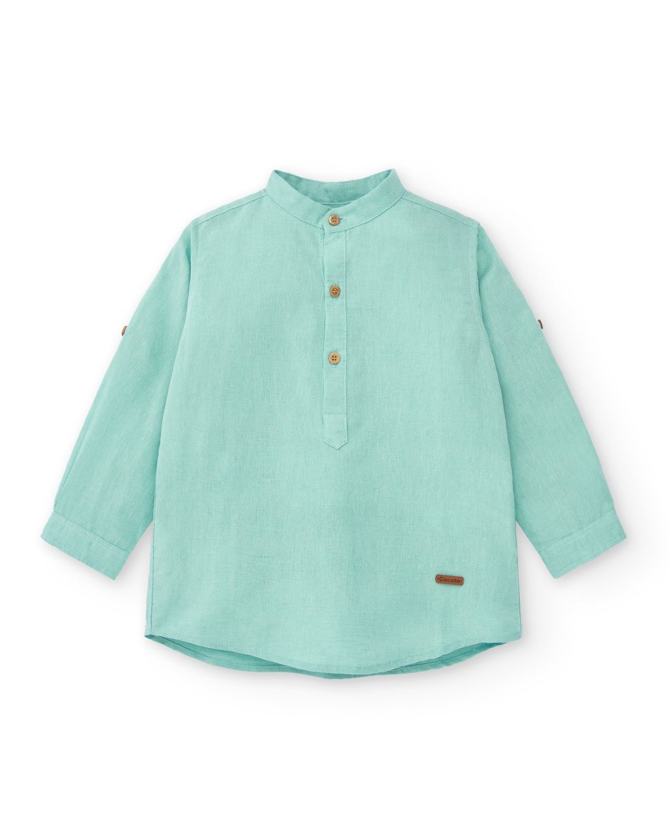 Camisa de niño turquesa Cocote & Charanga