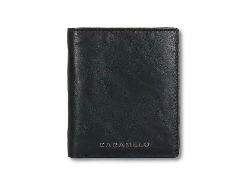 Cartera CARAMELO · Billetero Monedero Vertical Exterior en Piel