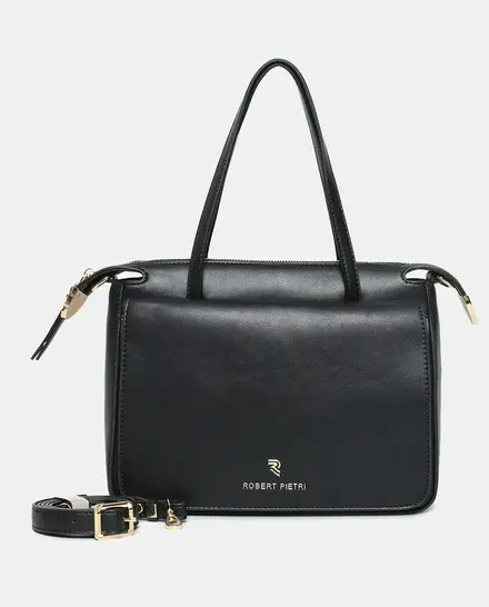 Bolso ROBERT PIETRI · Bandolera con dos asas de mano · Tamaño medio · Coleccion Mercurio · Color Negro - Imagen 2