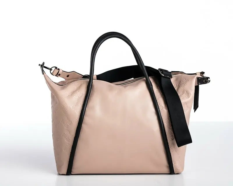 Bolso ROBERT PIETRI · BERTA · Banderola en Piel y Ajustable · Color Rosa Pálido