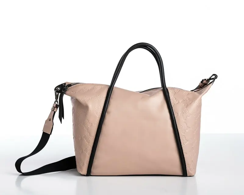 Bolso ROBERT PIETRI · BERTA · Banderola en Piel y Ajustable · Color Rosa Pálido - Imagen 4