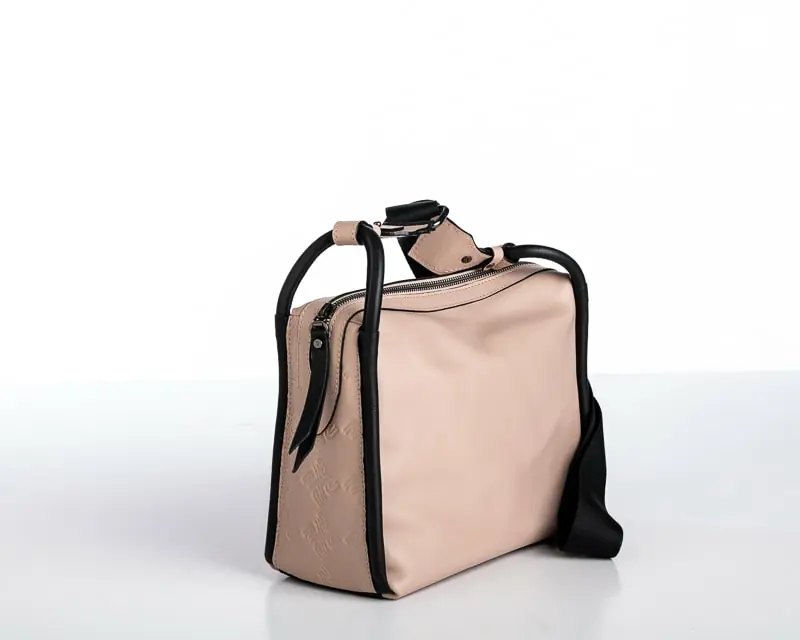 Bolso ROBERT PIETRI · BERTA · Banderola en Piel y Ajustable · Color Rosa Pálido - Imagen 3