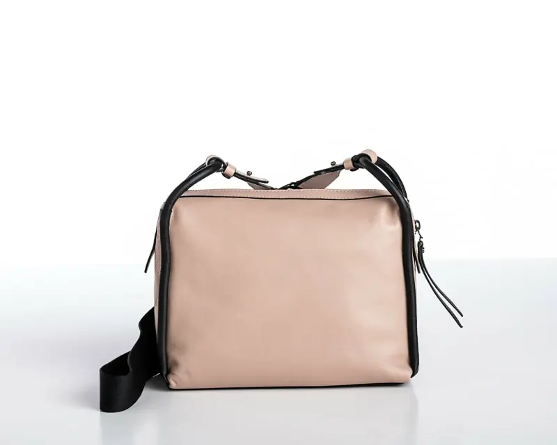 Bolso ROBERT PIETRI · BERTA · Banderola en Piel y Ajustable · Color Rosa Pálido - Imagen 4