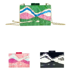 Bolso de Fiesta Acrílico Nacar de Mujer con Gran Calidad