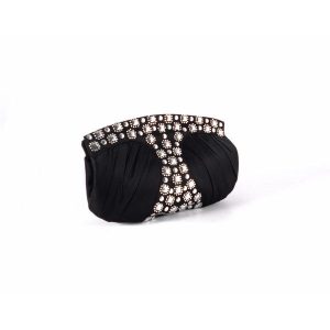Cartera EFerri negra con metálicos plata