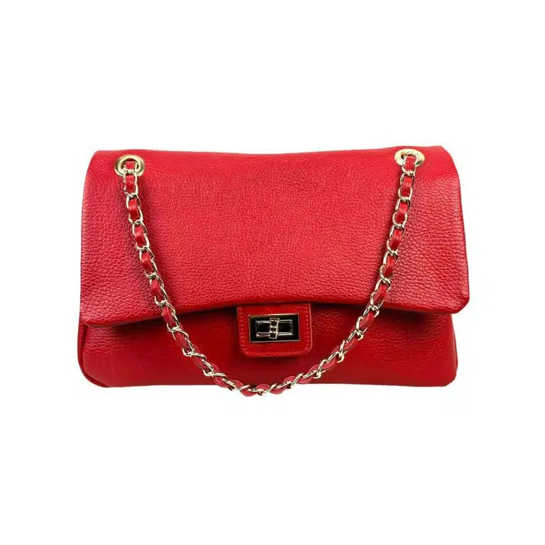 Bolso Bandolera Piel Italiana de Mujer con Solapa Giro y Gran Capacidad - Imagen 5