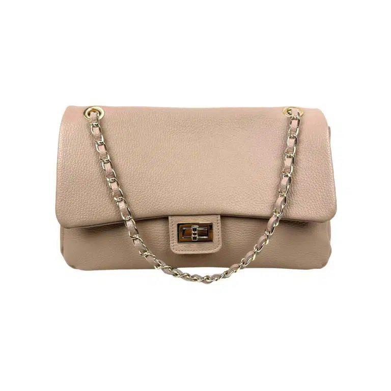 Bolso Bandolera Piel Italiana de Mujer con Solapa Giro y Gran Capacidad - Imagen 6