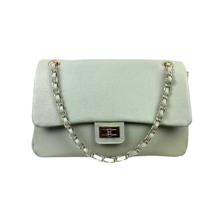 Bolso Bandolera Piel Italiana de Mujer con Solapa Giro y Gran Capacidad - Imagen 7