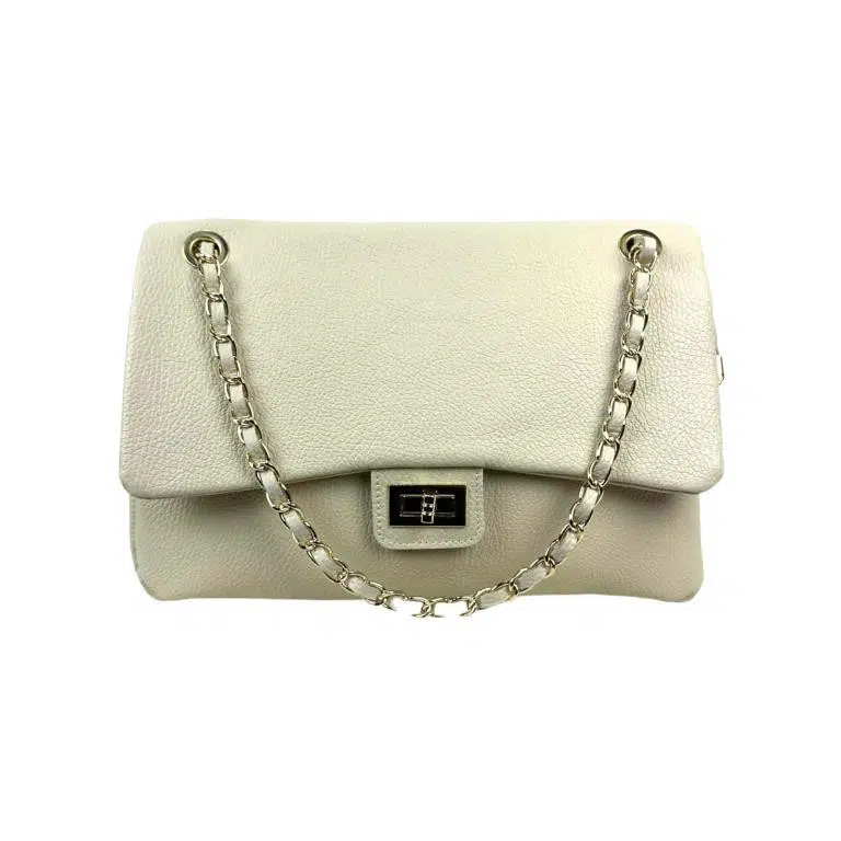 Bolso Bandolera Piel Italiana de Mujer con Solapa Giro y Gran Capacidad - Imagen 9