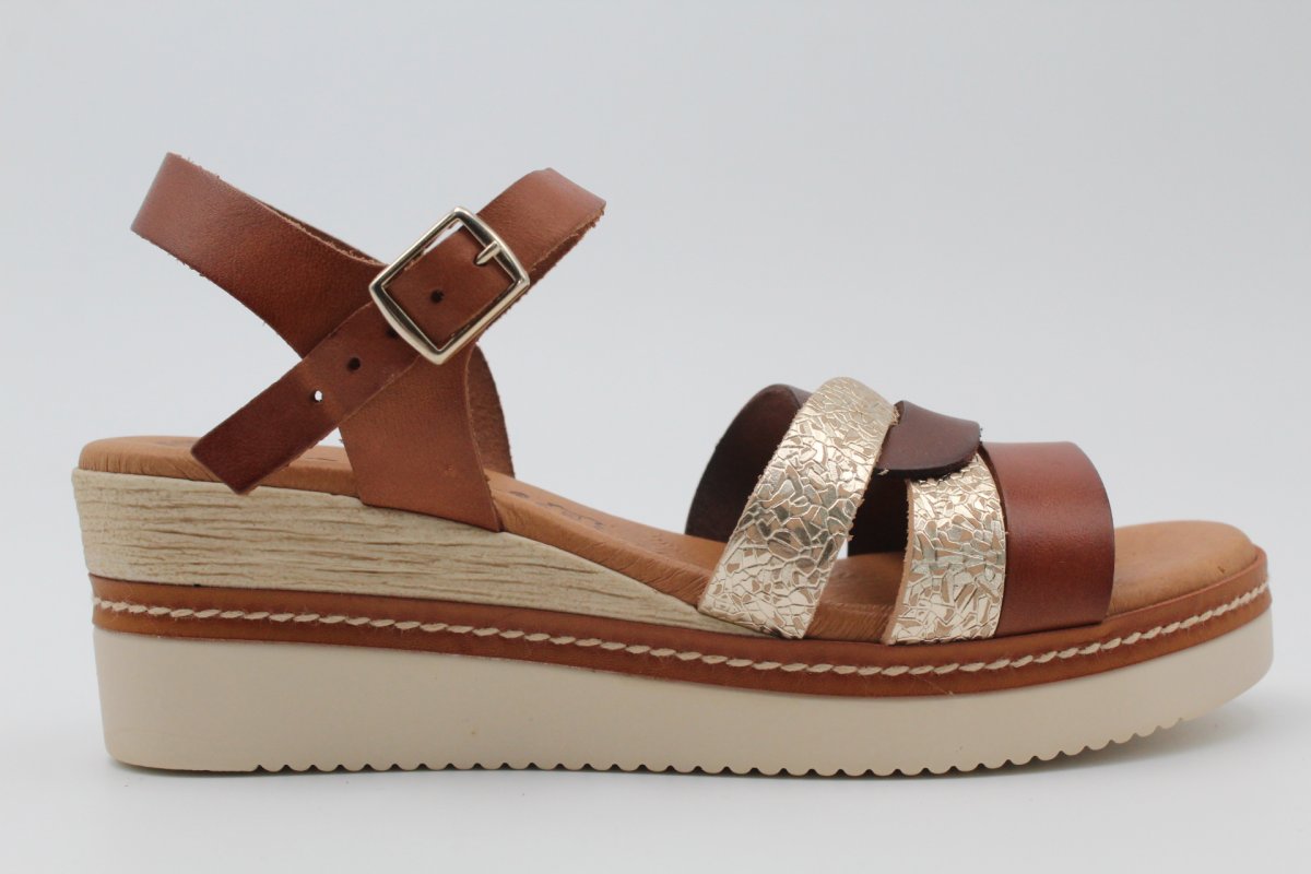 Sandalia nacional toda en piel y planta de gel,cómoda y lgera,ref586 - Imagen 3