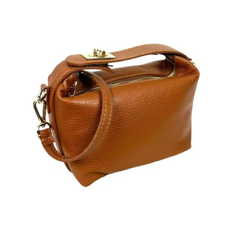 Bolso de de Piel de Grano Italiana con Asa Corta Original para Mujer - Imagen 4