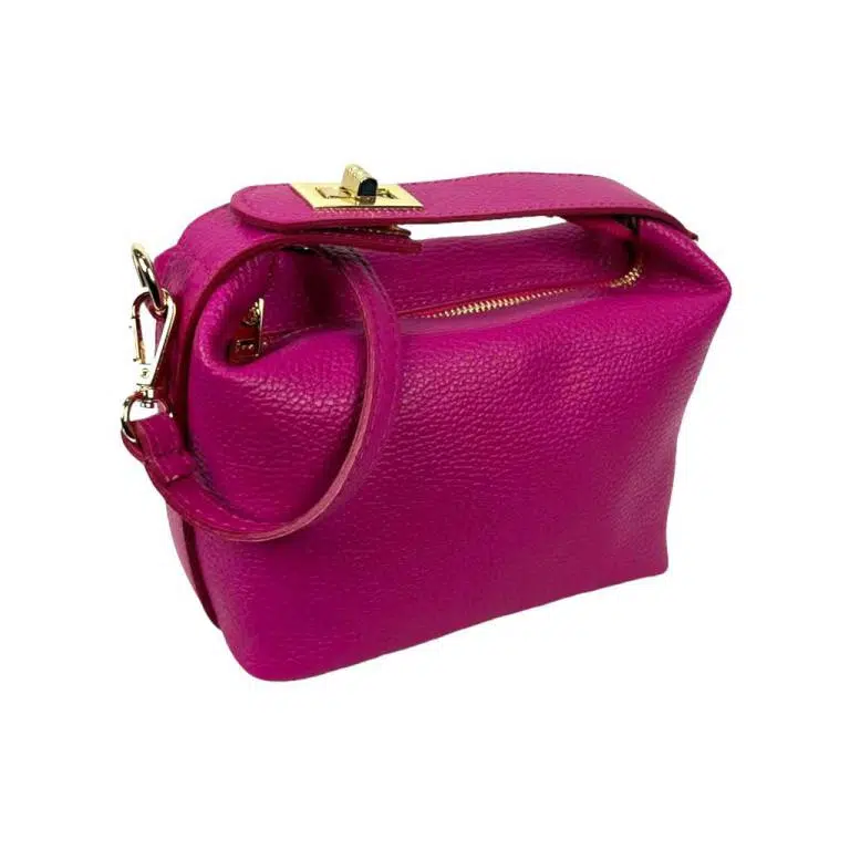 Bolso de de Piel de Grano Italiana con Asa Corta Original para Mujer - Imagen 9