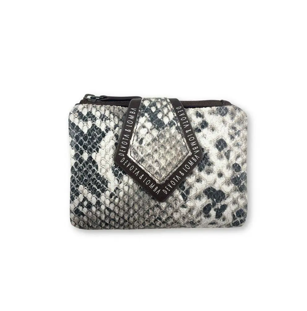 Cartera DEVOTA & LOMBA · ESTAMBUL · Billetero Monedero Pequeño en Piel · Imitación Serpiente
