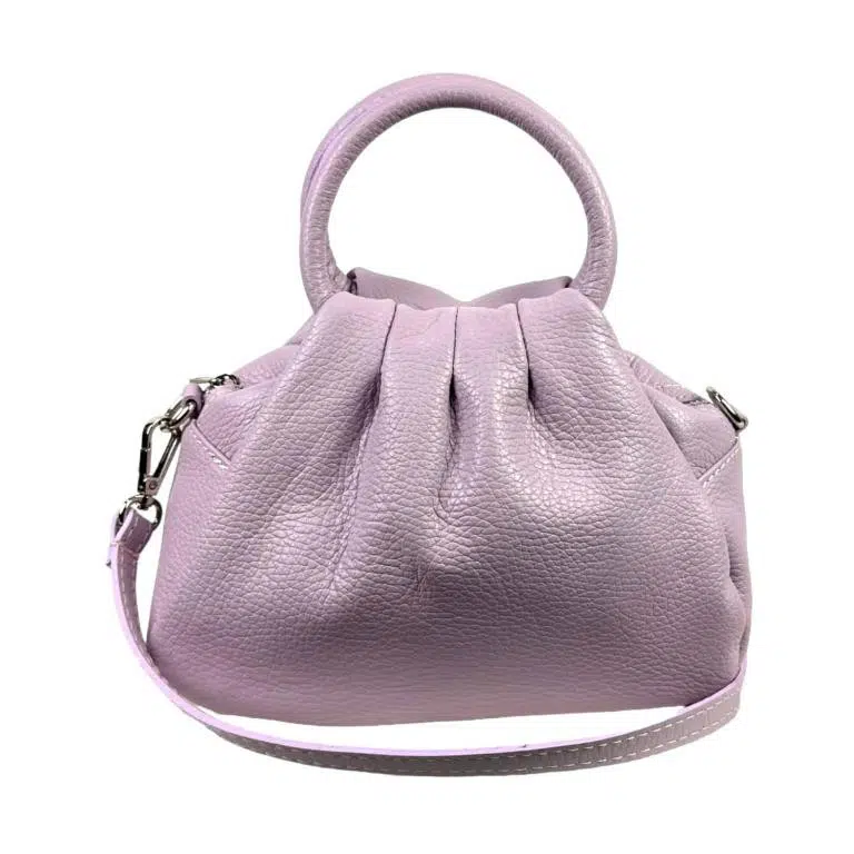Bolso de Piel Italiana Compacto para Mujer con Botón y Bolsillo Trasero - Imagen 5