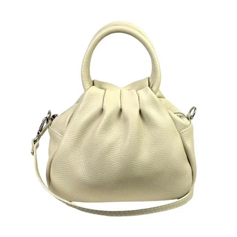Bolso de Piel Italiana Compacto para Mujer con Botón y Bolsillo Trasero - Imagen 8