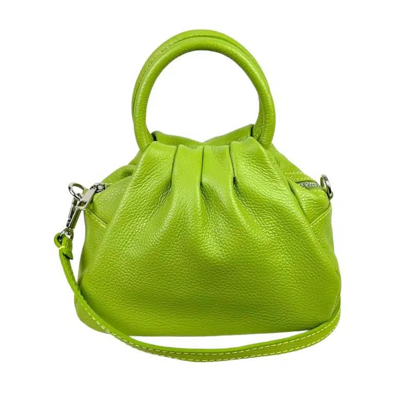 Bolso de Piel Italiana Compacto para Mujer con Botón y Bolsillo Trasero - Imagen 3