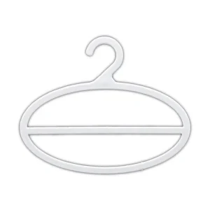Percha ovalado para bufandas o fular de 17 cm transparente
