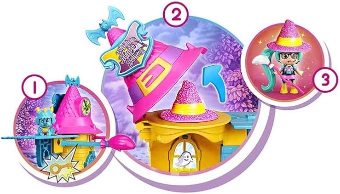 FAMOSA – Pinypon Escuela de Magia Brujitas Famosa 700015074 Luces Humo Dragón Niñas - Imagen 8