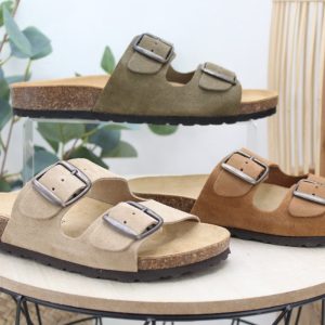 Zueco Nacional Unisex todo en piel con planta Bio natural,ref61904
