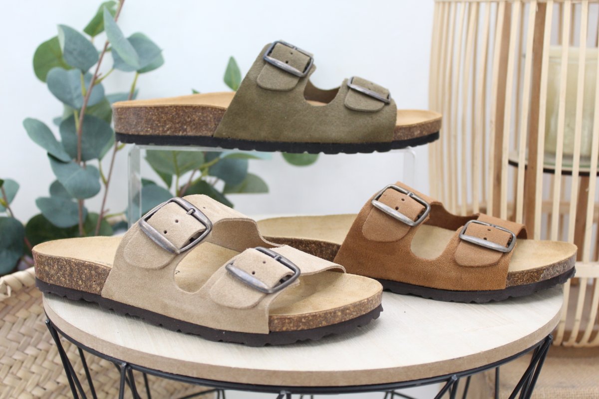 Zueco Nacional Unisex todo en piel con planta Bio natural,ref61904 - Imagen 2