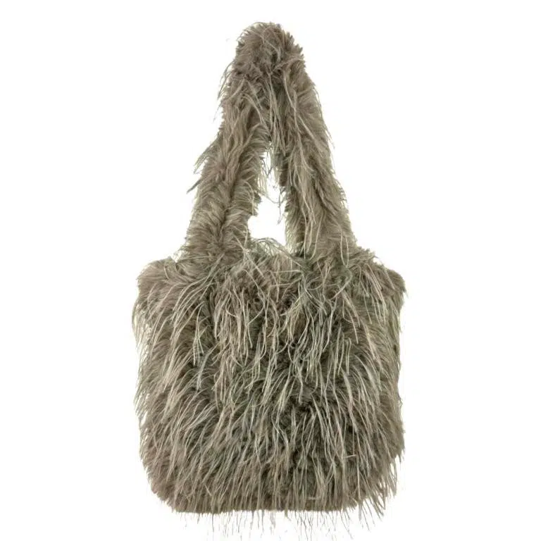 Bolso de Hombro Sintético con Pelito y 2 Asas Largas para Mujer - Imagen 8