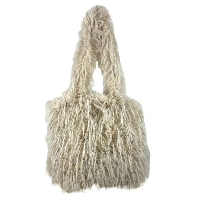 Bolso de Hombro Sintético con Pelito y 2 Asas Largas para Mujer - Imagen 9