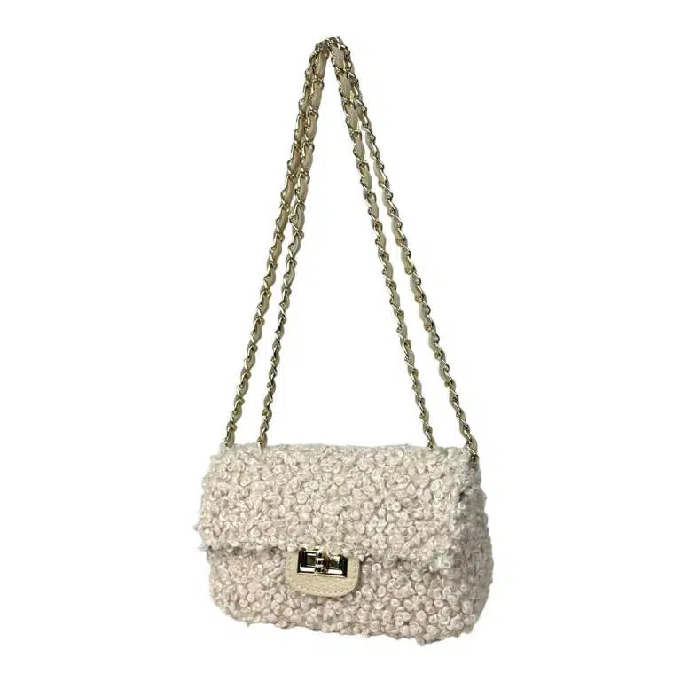 Bolso Bandolera de pelo sintetica para Mujer con Asas de piel - Imagen 9