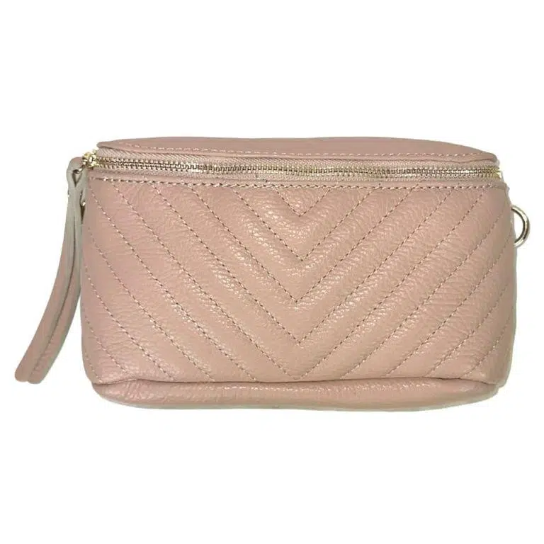 Bandolera-Riñonera de Piel Italiana para Mujer con Compartimento Interior - Imagen 3