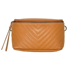 Bandolera-Riñonera de Piel Italiana para Mujer con Compartimento Interior