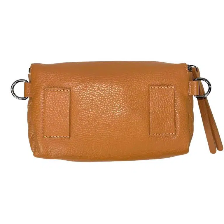Bandolera-Riñonera de Piel Italiana para Mujer con Compartimento Interior - Imagen 8