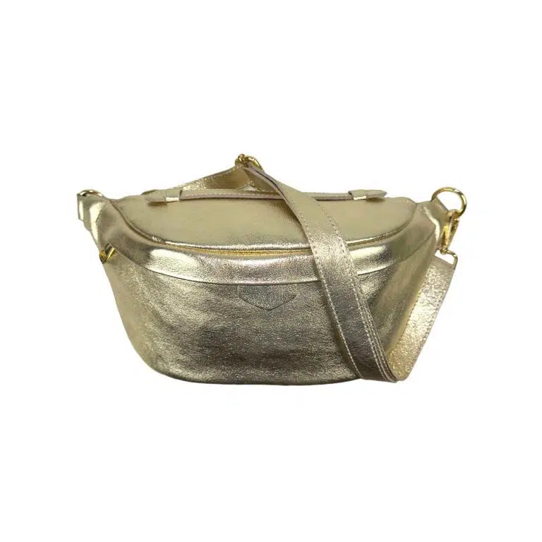 Riñonera de Piel Italiana para Mujer con Bolsillo Trasero y Asa de Mano - Imagen 9
