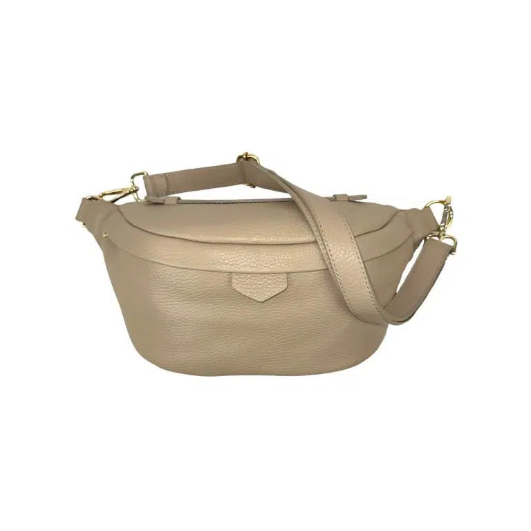 Riñonera de Piel Italiana para Mujer con Bolsillo Trasero y Asa de Mano - Imagen 7