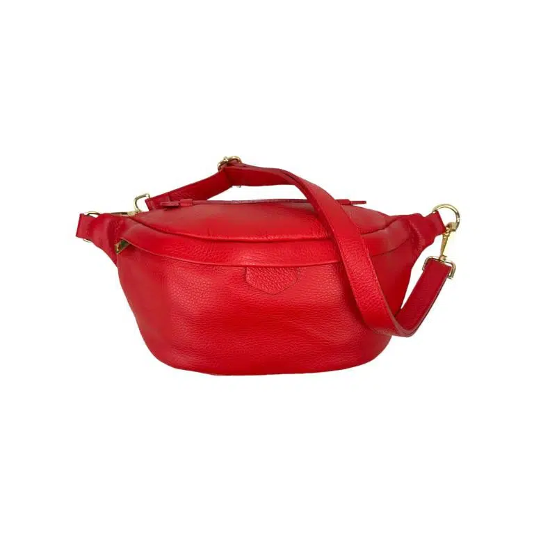 Riñonera de Piel Italiana para Mujer con Bolsillo Trasero y Asa de Mano - Imagen 5