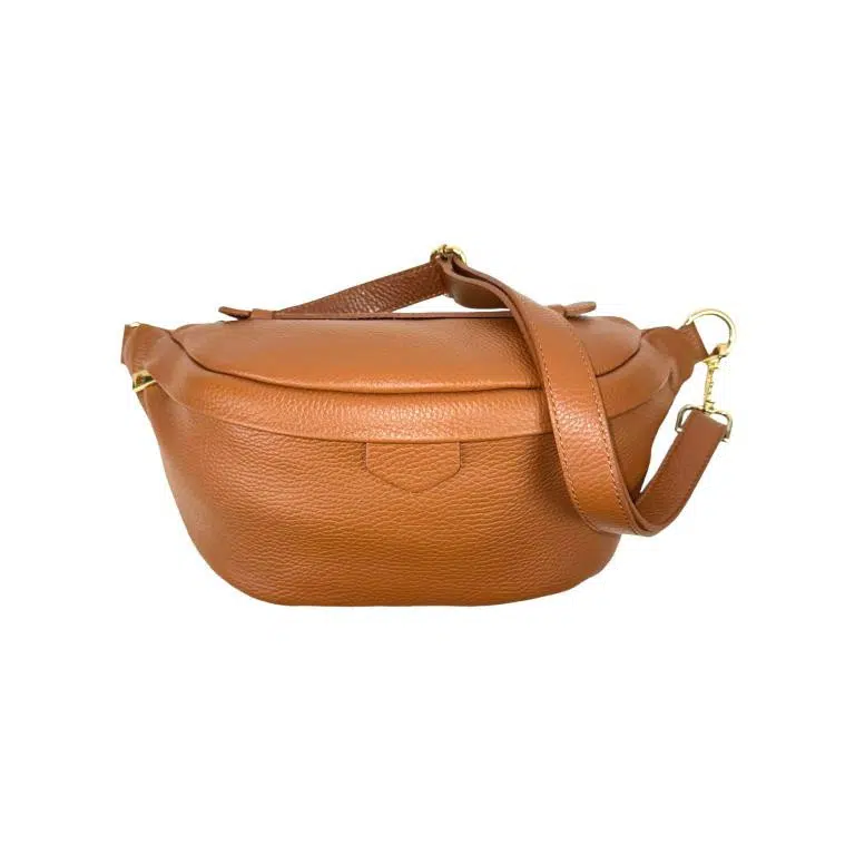 Riñonera de Piel Italiana para Mujer con Bolsillo Trasero y Asa de Mano - Imagen 4