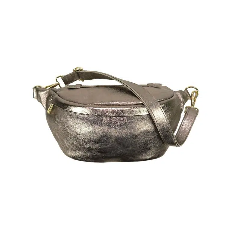 Riñonera de Piel Italiana para Mujer con Bolsillo Trasero y Asa de Mano - Imagen 6
