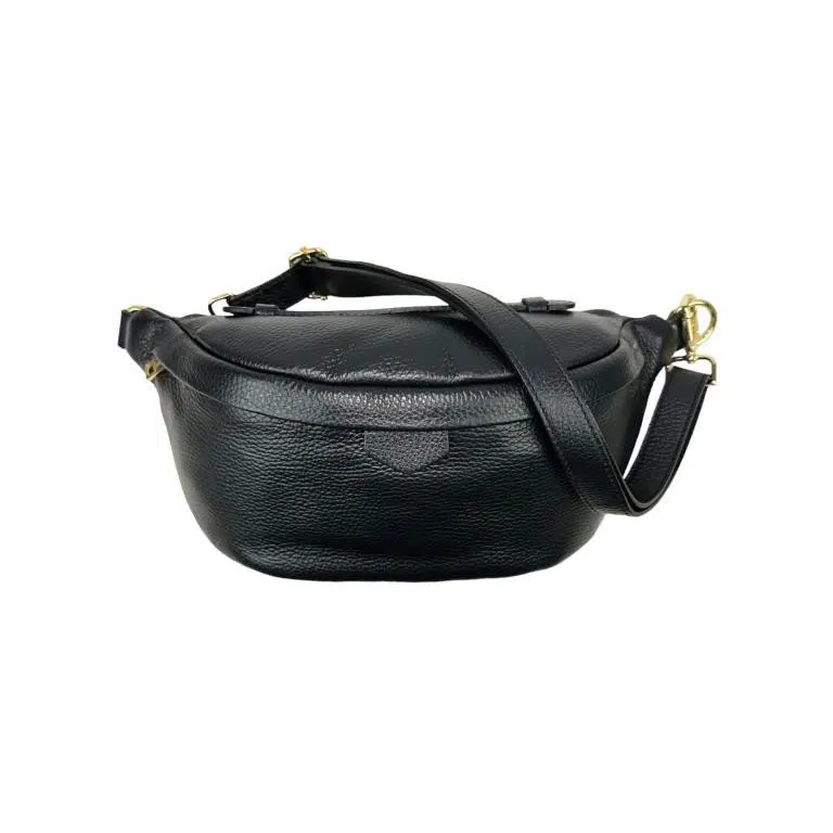 Riñonera de Piel Italiana para Mujer con Bolsillo Trasero y Asa de Mano - Imagen 8
