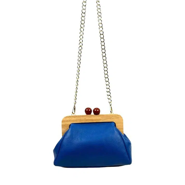 Bolso Piel con Cierre Magnético de Madera y Asa tipo Cadena para Mujer - Imagen 5